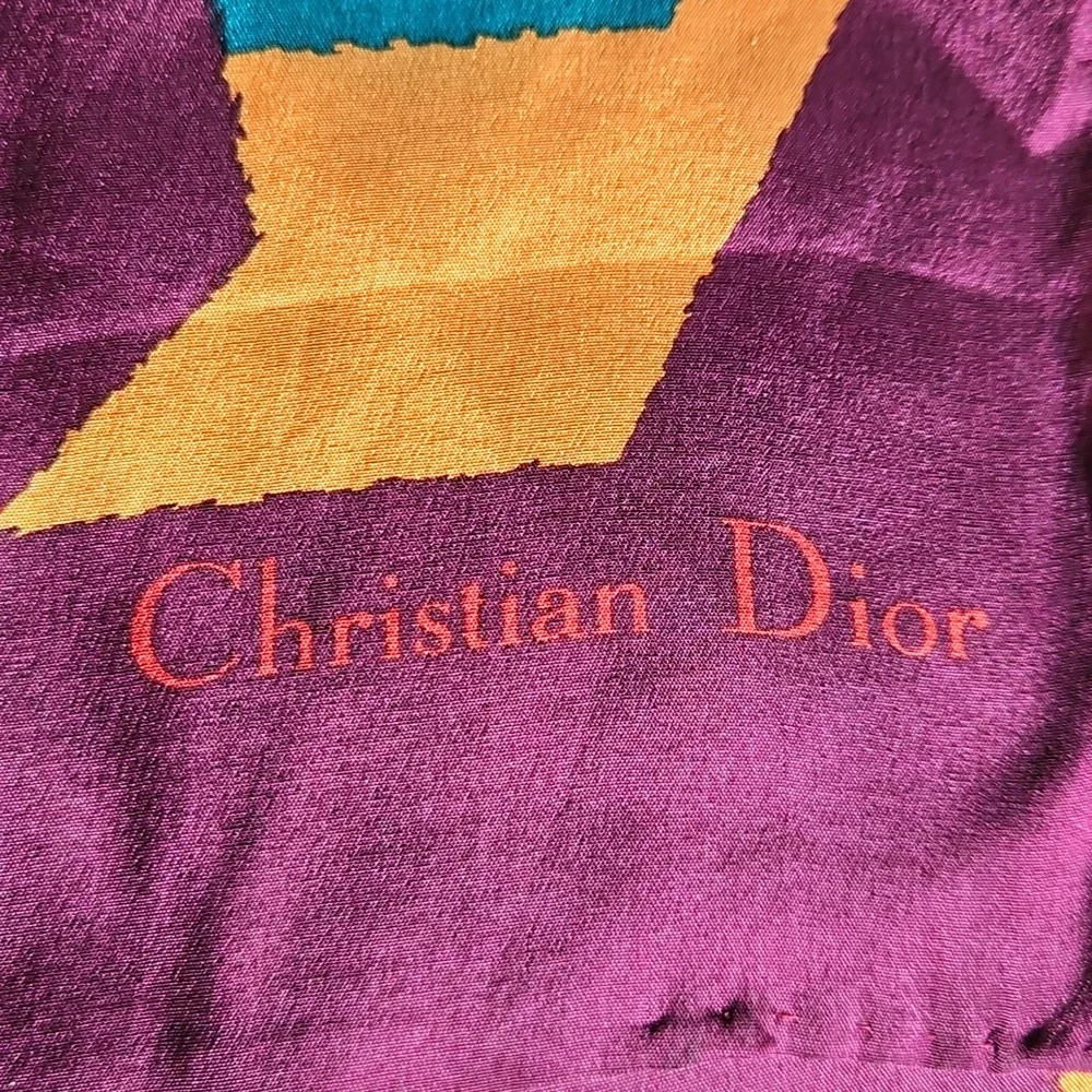 Authentic Vintage Christian Dior silk Scarf